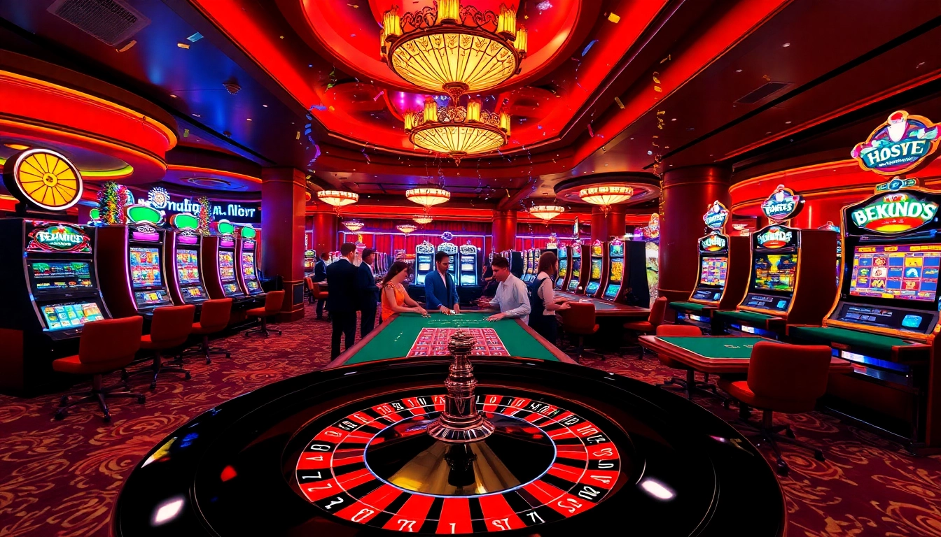 Players enjoying immersive games at https://uu88c.casino/ in a luxurious casino atmosphere.