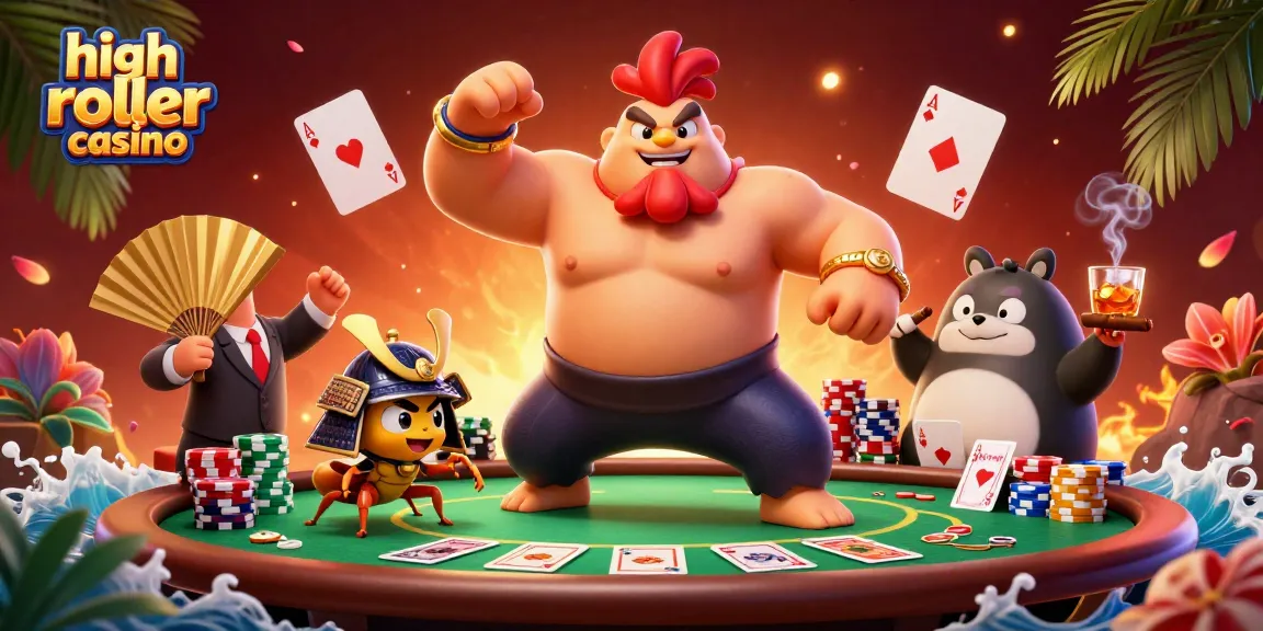 Engage at a high roller casino with bold characters in a dynamic 3D poker scene.