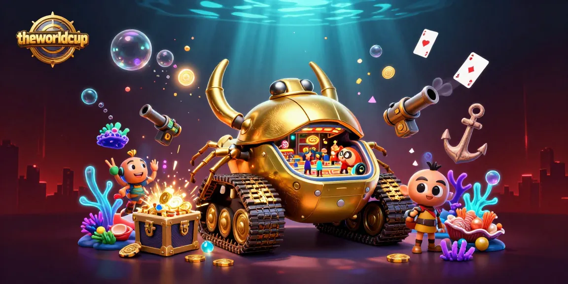 Theworldcup tank reveals a lively casino scene, where golden coins and treasures burst with excitement.